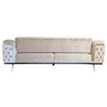 Canapea Extensibila Cavalli, 240x95x80cm, 3 locuri, baby Face V-04 Beige, Glasspandoor - imagine 6