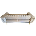 Canapea Extensibila Cavalli, 240x95x80cm, 3 locuri, baby Face V-04 Beige, Glasspandoor - imagine 8