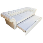 Canapea Extensibila Chesterfield, 250x100x75cm, 3 locuri, Cayenne 1112 Cream, Glasspandoor - imagine 6