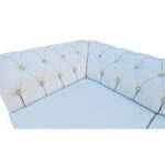 Canapea Extensibila Chesterfield, 250x100x75cm, 3 locuri, Cayenne 1112 Cream, Glasspandoor - imagine 8