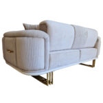 Canapea Extensibila Confor, 200x100x85cm, 2 locuri, Baby Face V-03 Beige, Glasspandoor - imagine 8