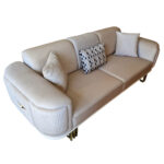 Canapea Extensibila Confor, 240x100x85cm, 3 locuri, Baby Face V-03 Beige, Glasspandoor - imagine 7