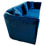 Canapea Extensibila Fabio, 260x80x85cm, 3 locuri, Velutto 25 Navy, Glasspandoor - imagine 6