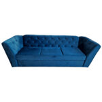 Canapea Extensibila Fabio, 260x80x85cm, 3 locuri, Velutto 25 Navy, Glasspandoor - imagine 7