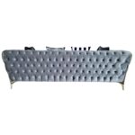 Canapea Extensibila Madrid Electric, 240x95x75cm, 3 locuri, Baby Face V-27 Grey, Glasspandoor - imagine 6