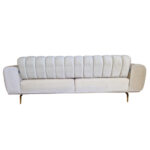 Canapea Extensibila Saray, 190x100x75cm, 2 locuri, Baby Face V-01 Beige, Glasspandoor - imagine 6