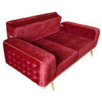Canapea Extensibila Valentina, 190x100x75cm, 2 locuri, Luna V-09 Bordo, Glasspandoor - imagine 8
