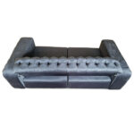 Canapea Extensibila Valentina, 190x100x75cm, 2 locuri, Luna V-19 Antracit, Glasspandoor - imagine 8