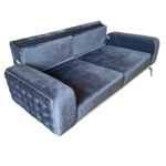 Canapea Extensibila Valentina, 230x100x75cm, 3 locuri, Luna V-19 Antracit, Glasspandoor - imagine 7