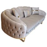 Canapea Fixa Icon, 250x100x90cm, 3 locuri, Luna V-03 Beige, Glasspandoor - imagine 6