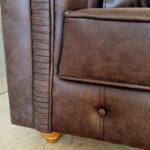 Canapea Fixa Lighter, 240x100x75cm, 3 locuri, Cayenne 1116 Espresso, Glasspandoor - imagine 7