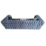 Canapea Fixa Madrid, 200x95x75cm, 2 locuri, Luna V-19 Antracith, Glasspandoor - imagine 8