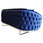 Canapea Fixa Manolya, 200x100x75cm, 2 locuri, Luna V-14 Blue, Glasspandoor - imagine 6