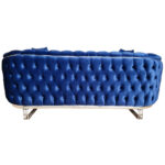 Canapea Fixa Manolya, 200x100x75cm, 2 locuri, Luna V-14 Blue, Glasspandoor - imagine 8