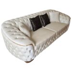 Canapea Fixa Okyanus, 250x100x75cm, 3 locuri, Luna V-01 Beige, Glasspandoor - imagine 6