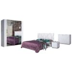 DORMITOR KENZO P160 ALB LUCIOS - imagine 2