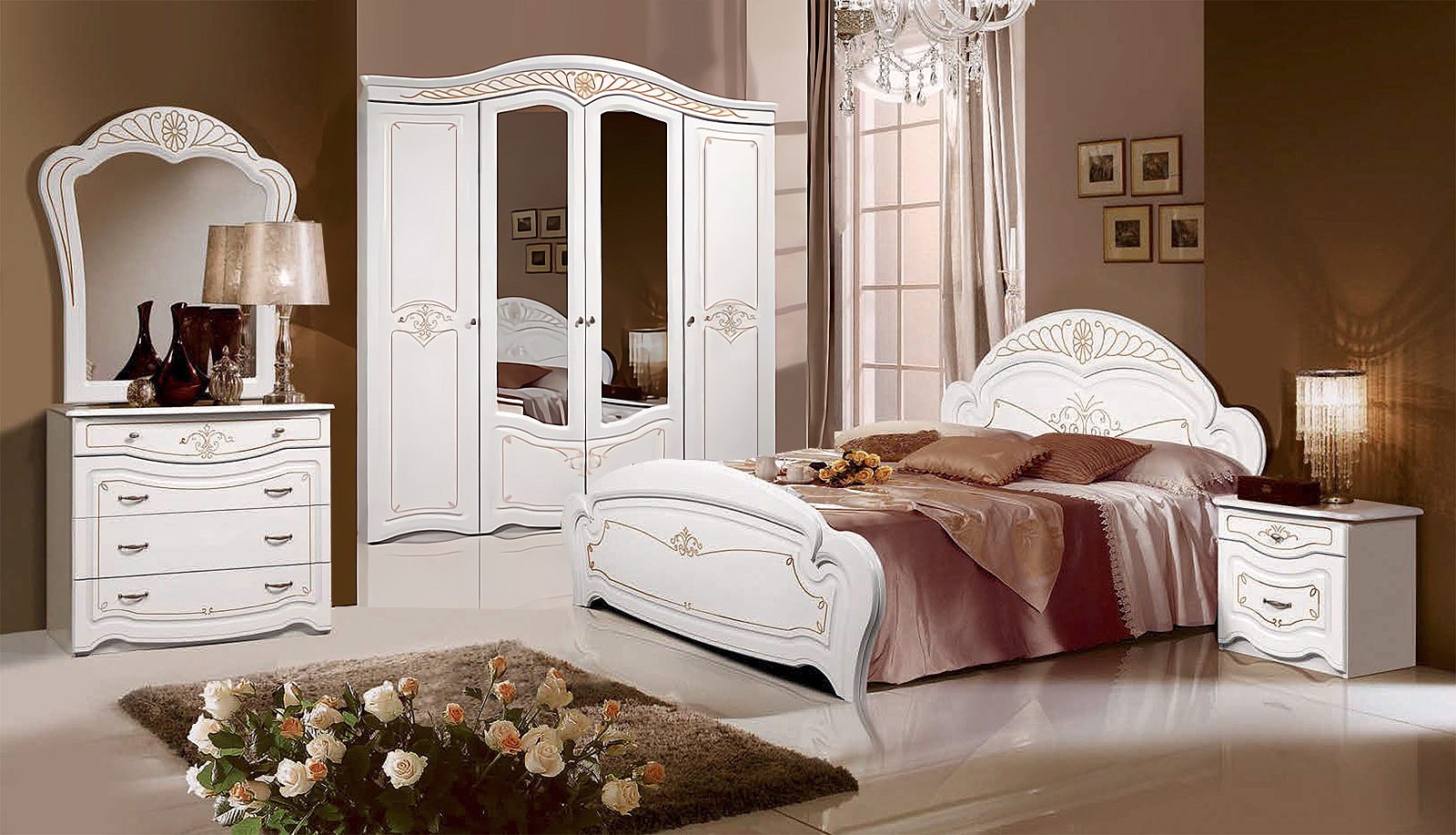 DORMITOR MDF LUIZA 4 FOREST IVORY