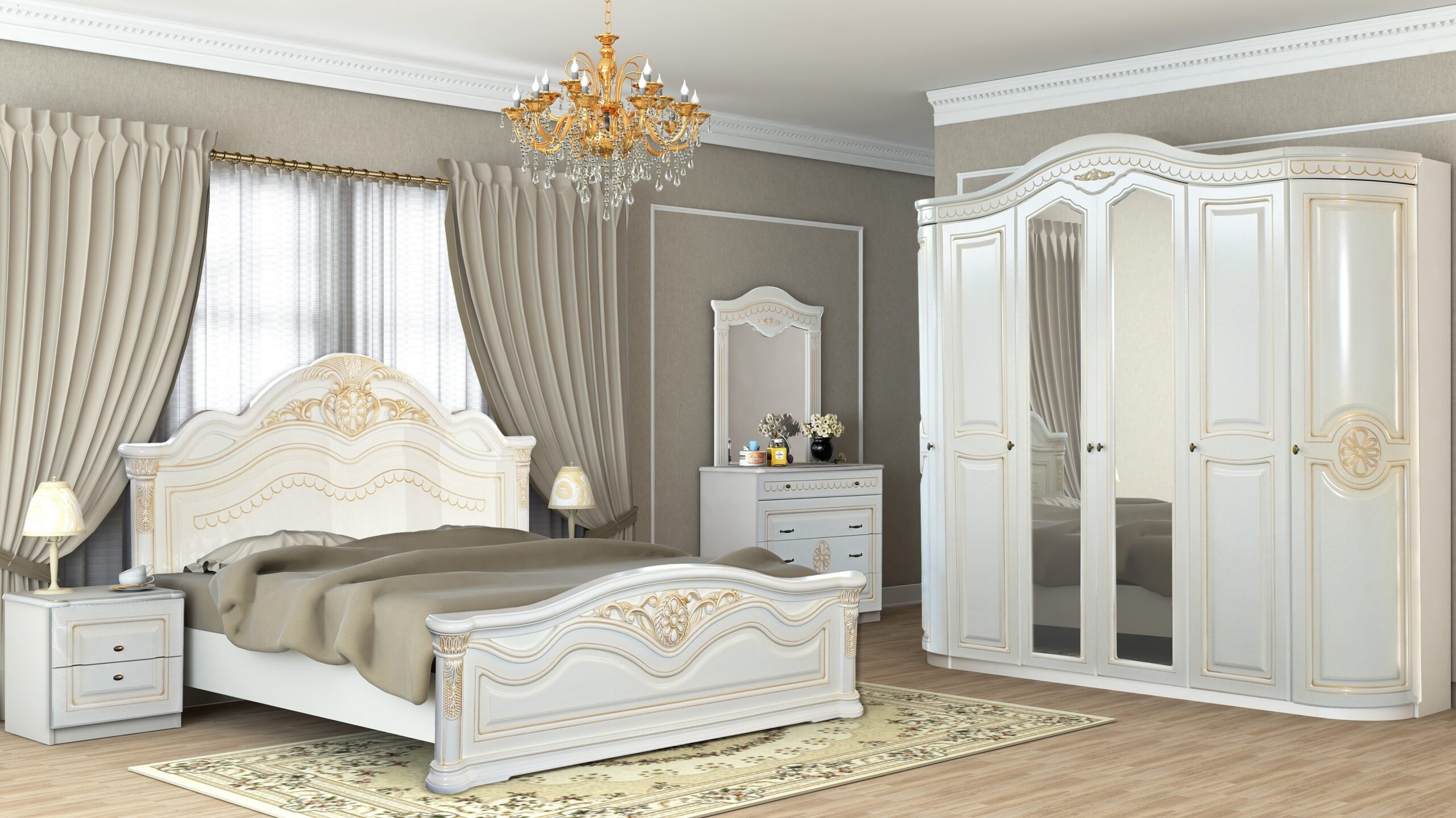 DORMITOR MDF SONATA 6 FOREST IVORY