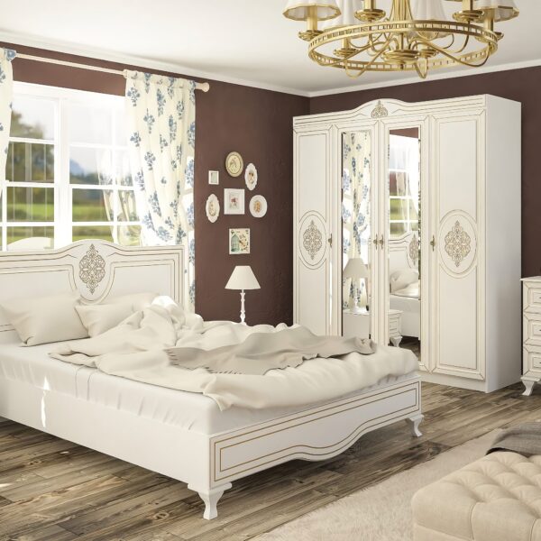 DORMITOR MILAN ALB MAT