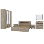 DORMITOR VALENCIA DULAP 4 USI STEJAR K002 - imagine 2