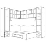 sonoma-trufe 187x51/247x200cm