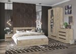 Dormitor Valencia dulap 3 usi stejar k002