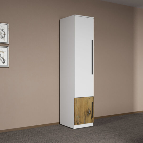 Dulap dormitor Alb+Stejar Eclipse C03