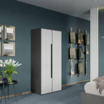 Dulap dormitor Gri/Alb Oasis C03