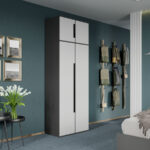 Dulap dormitor Gri/Alb Oasis C04