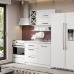 Mobila Bucatarie Alba C01 Pearl 110 cm