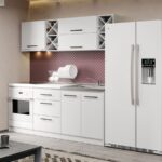 Mobila Bucatarie Alba C09 Pearl 200 cm