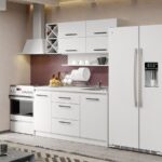 Mobila Bucatarie Alba C10 Pearl 150 cm