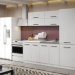 Mobila Bucatarie Alba C16 Pearl 220 cm