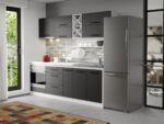 Mobila Bucatarie Gri / Alb C23 Bold 230 cm
