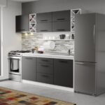 Mobila Bucatarie Gri / Alb C25 Bold 240 cm