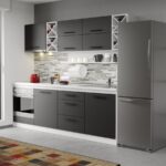 Mobila Bucatarie Gri / Alb C26 Bold 240 cm