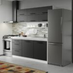 Mobila Bucatarie Gri / Alb C27 Bold 180 cm