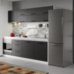 Mobila Bucatarie Gri / Alb C29 Bold 240 cm