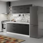 Mobila Bucatarie Gri / Alb C30 Bold 210 cm