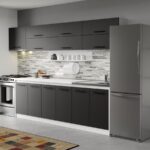 Mobila Bucatarie Gri / Alb C44 Bold 300 cm