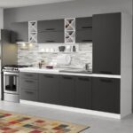 Mobila Bucatarie Gri / Alb C48 Bold 320 cm