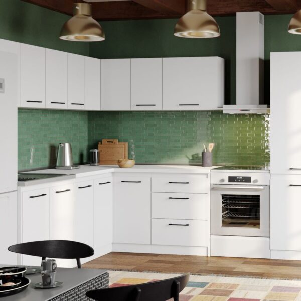 Mobila Bucatarie Soft Alba 220x220 cm C42