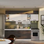 Mobila Bucatarie Vivid Antracit/Alb 260 cm C19
