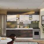 Mobila Bucatarie Vivid Antracit/Alb 280 cm C22