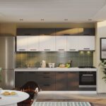 Mobila Bucatarie Vivid Antracit/Alb 280 cm C23