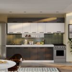 Mobila Bucatarie Vivid Antracit/Alb 300 cm C25