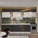 Mobila Bucatarie Vivid Antracit/Alb 340 cm C31