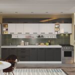 Mobila Bucatarie Vivid Antracit/Alb 360 cm C34