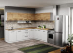 Mobila Bucatarie colt C11 Oakwhite 260x200 cm