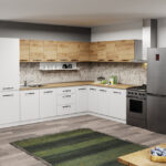 Mobila Bucatarie colt C14 Oakwhite 320x200 cm